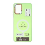 قاب Caution دور مات طرح مگ سیف Xiaomi Redmi Note 10 4G / Redmi Note 10S / Poco M5S - سبز