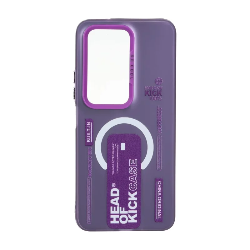 قاب SO COOL طرح مگ سیف Kick Case مدل Xiaomi Redmi 15 4G - بنفش - تصویر 2