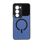 قاب دور لنز Black طرح مگ سیف براق Xiaomi Redmi 15 4G - آبی کاربنی