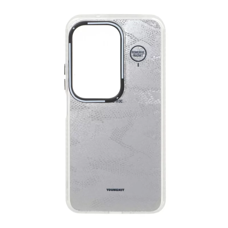 قاب Youngkit طرح بارکد پوست ماری دور مات Xiaomi Redmi 15 4G - نقره ای - تصویر 2