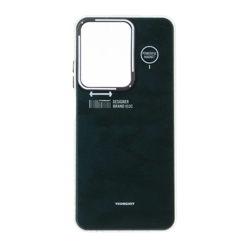 قاب Youngkit طرح بارکد پوست ماری دور مات Xiaomi Redmi A5 / Poco C71 - سبز تیره - تصویر 2