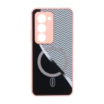 قاب زیگزاگ براق طرح مگ سیف محافظ لنزدار Xiaomi Redmi 15 4G - گلبهی