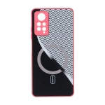 قاب زیگزاگ براق طرح مگ سیف محافظ لنزدار Xiaomi Redmi Note 12 Pro 4G / Redmi Note 11 Pro - صورتی