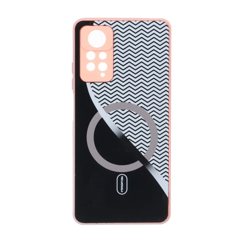 قاب زیگزاگ براق طرح مگ سیف محافظ لنزدار Xiaomi Redmi Note 12 Pro 4G / Redmi Note 11 Pro - گلبهی - تصویر 2