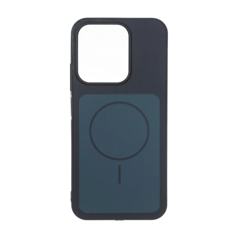 قاب مات مستطیلی طرح مگ سیف دور لنز برجسته Xiaomi Redmi 15C / Poco C85 - مشکی - تصویر 2