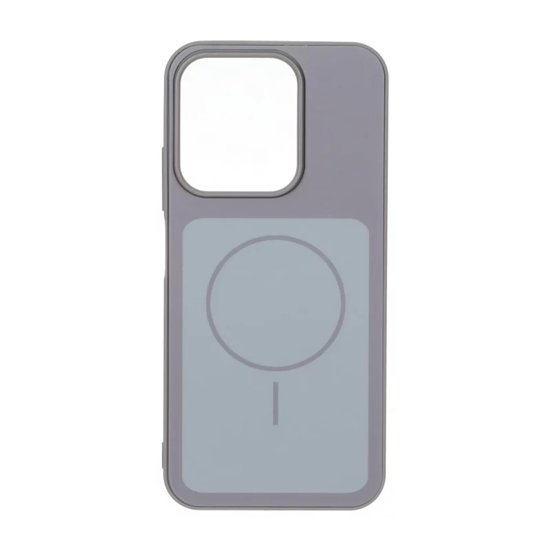 قاب مات مستطیلی طرح مگ سیف دور لنز برجسته Xiaomi Redmi 15C / Poco C85 - خاکستری - تصویر 2
