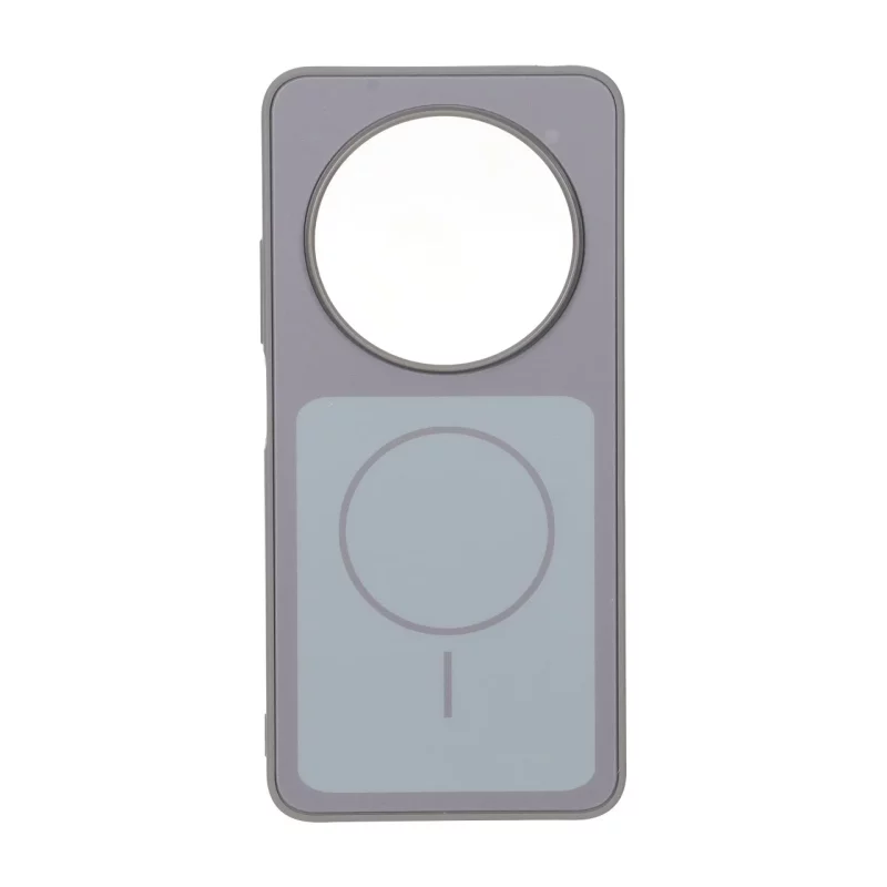 قاب مات مستطیلی طرح مگ سیف دور لنز برجسته Xiaomi Redmi 14C / Redmi A4 / Poco C75 - خاکستری - تصویر 2