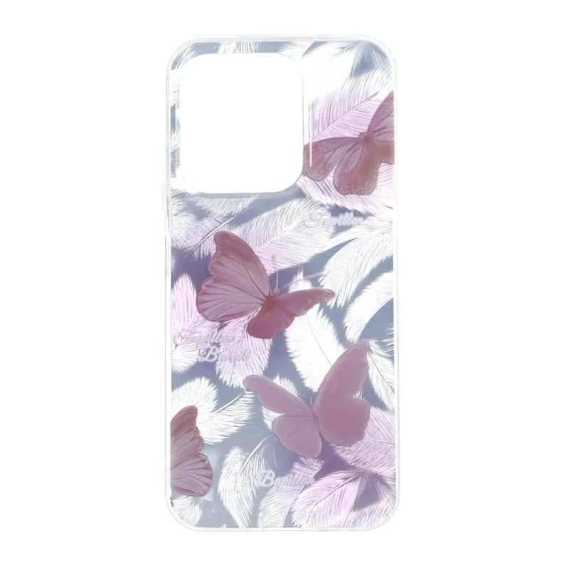 قاب اطلسی دور ژله ای طرح پر Xiaomi Redmi 15C / Poco C85 - کد 199 - تصویر 2
