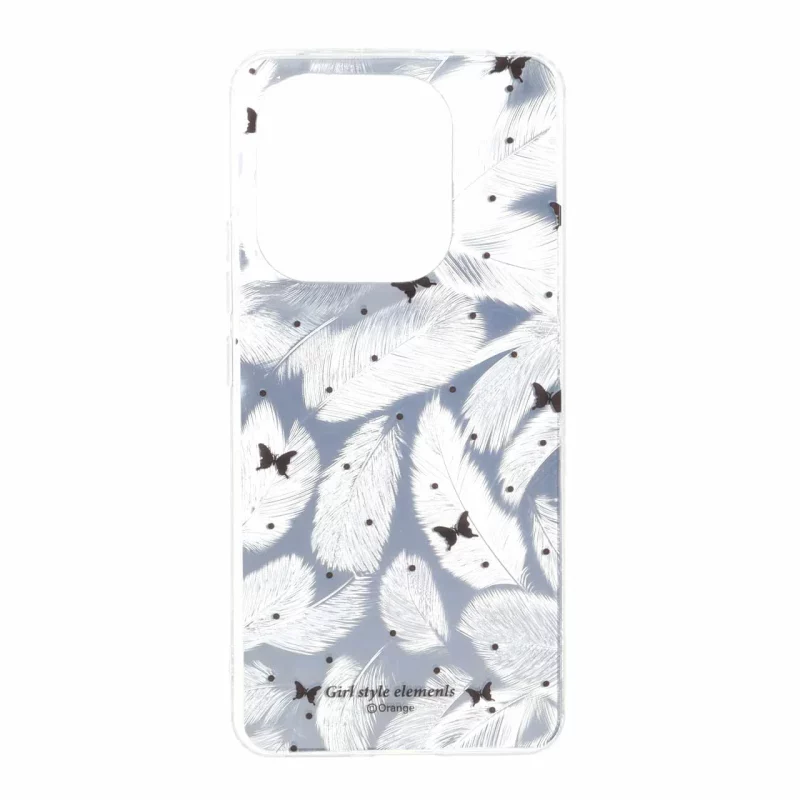 قاب اطلسی دور ژله ای طرح پر Xiaomi Redmi Note 14 4G - کد 228 - تصویر 2