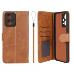 کیف موبایل مگنتی درجه یک داخل خز MNC Plus مدل Xiaomi Redmi Note 12 5G / Poco X5 5G - عسلی