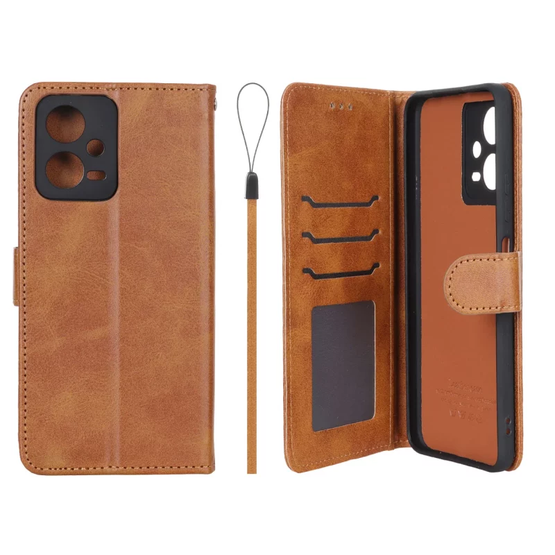 کیف موبایل مگنتی درجه یک داخل خز MNC Plus مدل Xiaomi Redmi Note 12 5G / Poco X5 5G - عسلی - تصویر 2