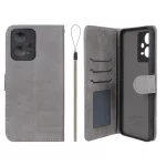 کیف موبایل مگنتی درجه یک داخل خز MNC Plus مدل Xiaomi Redmi Note 12 5G / Poco X5 5G - خاکستری