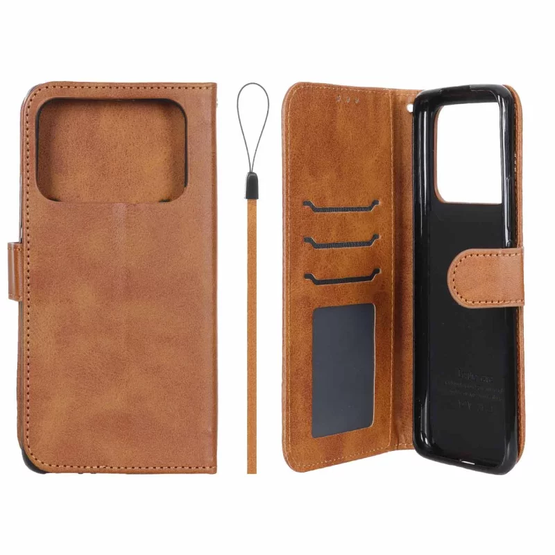 کیف موبایل مگنتی درجه یک داخل خز MNC Plus مدل Xiaomi Mi 11 Ultra - عسلی - تصویر 2