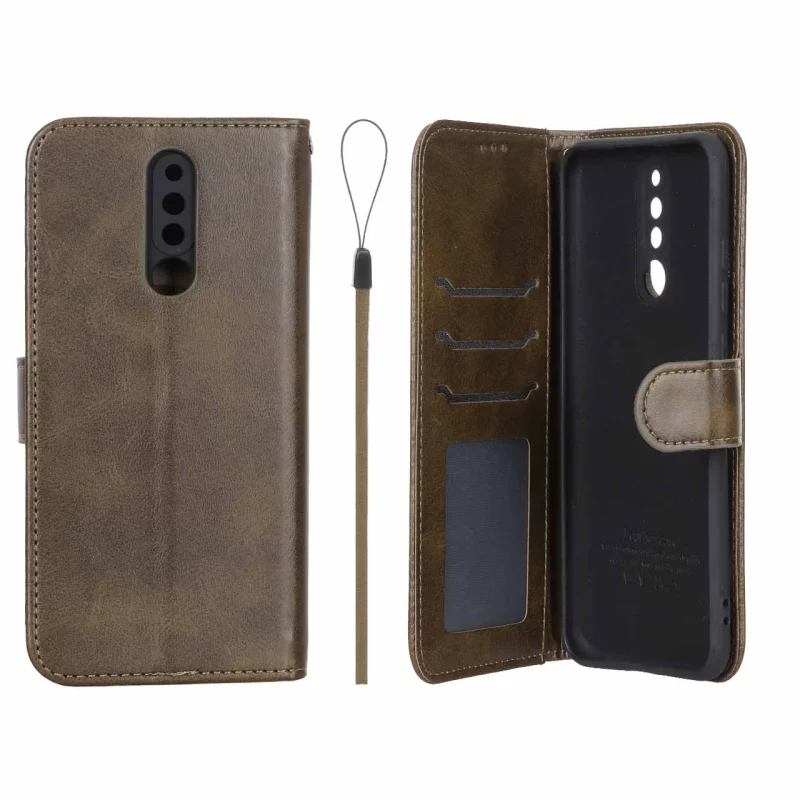 کیف موبایل مگنتی درجه یک داخل خز MNC Plus مدل Xiaomi Redmi 8 - سبز زیتونی - تصویر 2
