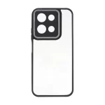 قاب شفاف لنز کربن دور رنگی محافظ لنزدار Xiaomi Redmi 15C / Poco C85 - مشکی