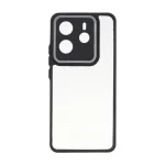 قاب شفاف لنز کربن دور رنگی محافظ لنزدار Xiaomi Redmi Note 14 4G - مشکی