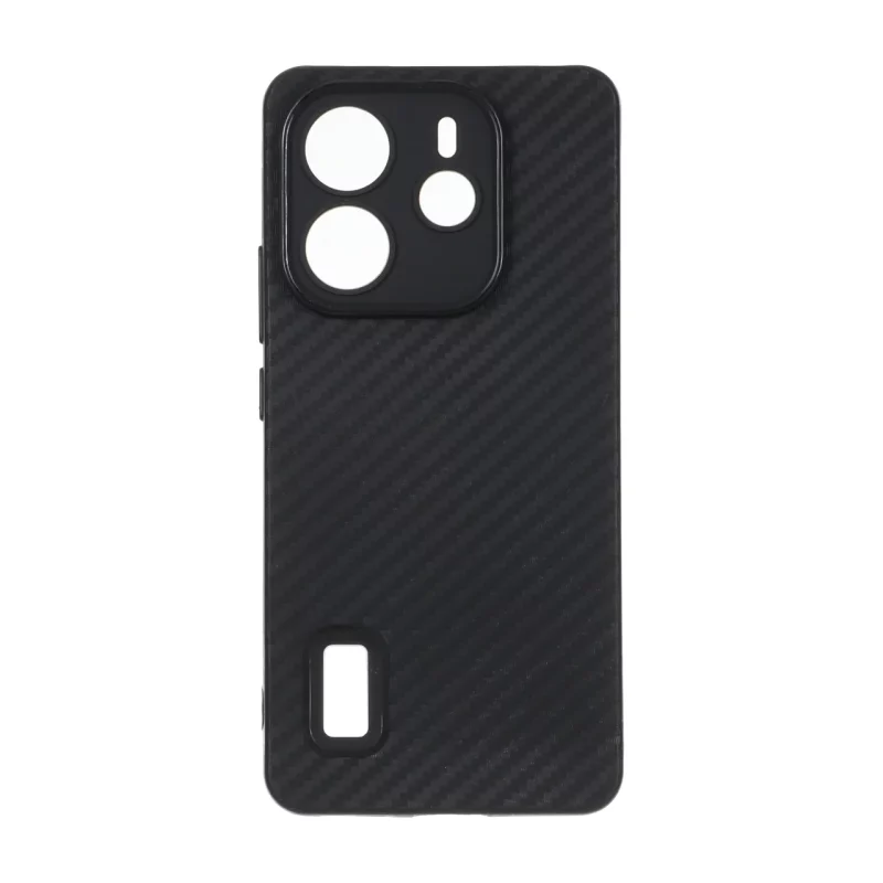 قاب ژله ای هاشور محافظ لنزدار Xiaomi Redmi Note 14 4G - مشکی - تصویر 2