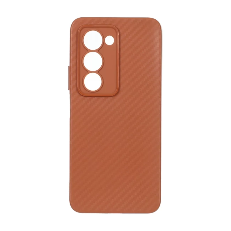 قاب ژله ای هاشور محافظ لنزدار Xiaomi Redmi 15 4G - قهوه ای - تصویر 2