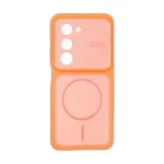 قاب Auto Focus مستطیلی طرح مگ سیف محافظ لنزدار Xiaomi Redmi 15 4G - نارنجی