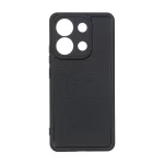 قاب Texture طرح چرم محافظ لنزدار Xiaomi Redmi Note 13 4G - مشکی