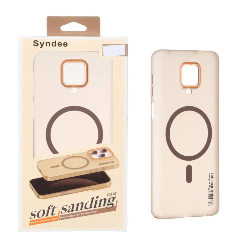 قاب اورجینال Syndee مات Magsafe مدل Xiaomi Redmi Note 9S / Redmi Note 9 Pro / Redmi Note 9 Pro Max - قهوه ای (پک دار) - تصویر 2