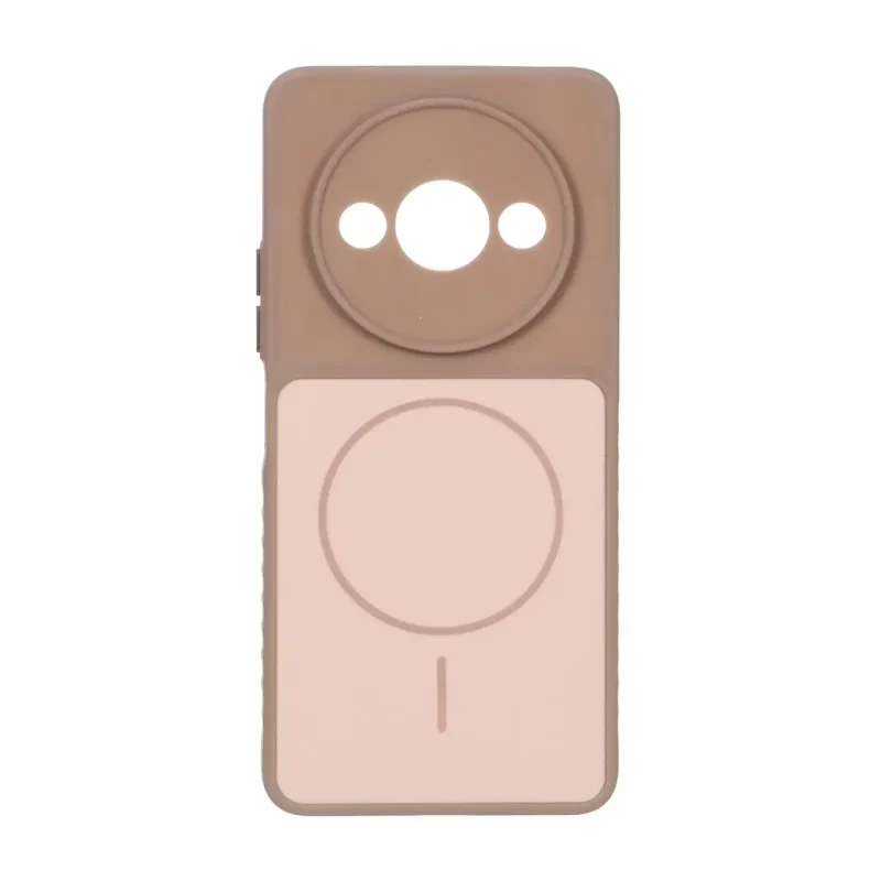 قاب Soft طرح مگ سیف محافظ لنزدار Xiaomi Redmi A3 / A3x / Poco C61 - نسکافه ای - تصویر 2