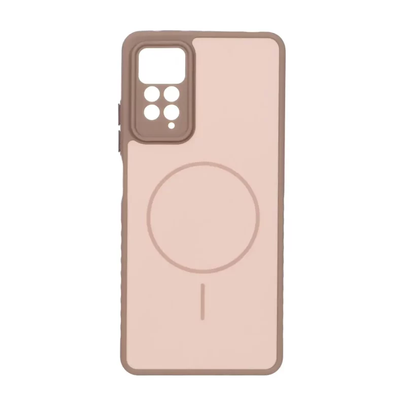 قاب Soft طرح مگ سیف محافظ لنزدار Xiaomi Redmi Note 12 Pro 4G / Redmi Note 11 Pro - نسکافه ای - تصویر 2