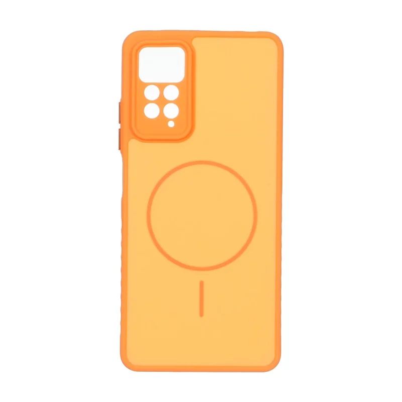 قاب Soft طرح مگ سیف محافظ لنزدار Xiaomi Redmi Note 12 Pro 4G / Redmi Note 11 Pro - نارنجی - تصویر 2