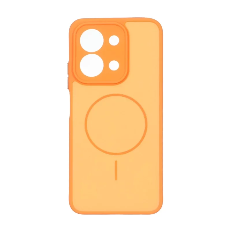 قاب Soft طرح مگ سیف محافظ لنزدار Xiaomi Redmi 15C / Poco C85 - نارنجی - تصویر 2
