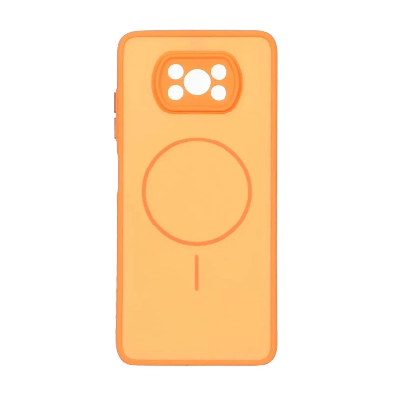 قاب Soft طرح مگ سیف محافظ لنزدار Xiaomi Poco X3 / Poco X3 Pro / Poco X3 NFC - نارنجی - تصویر 2