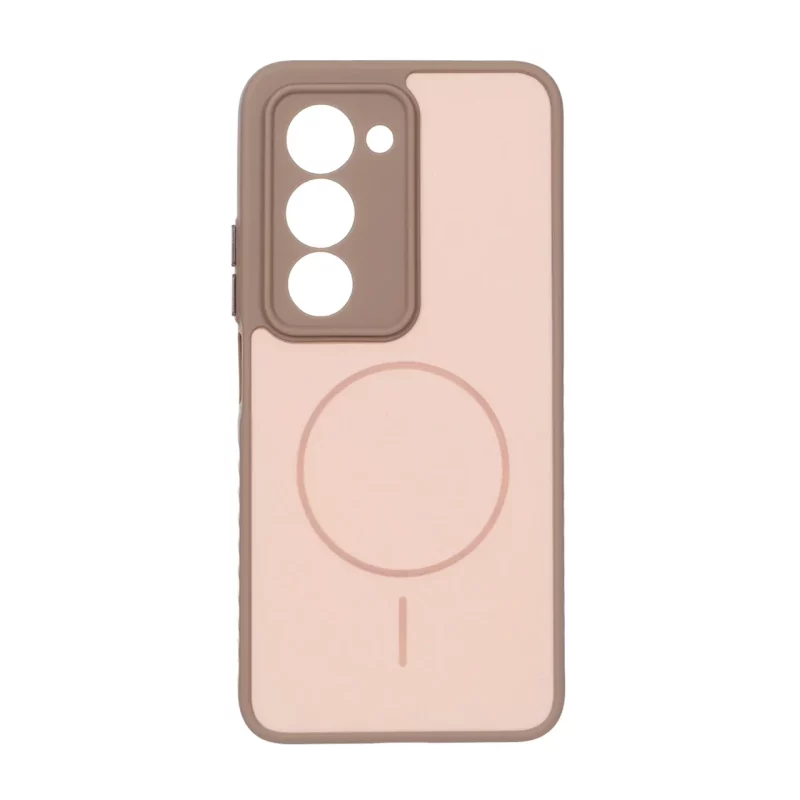 قاب Soft طرح مگ سیف محافظ لنزدار Xiaomi Redmi 15 4G - نسکافه ای - تصویر 2