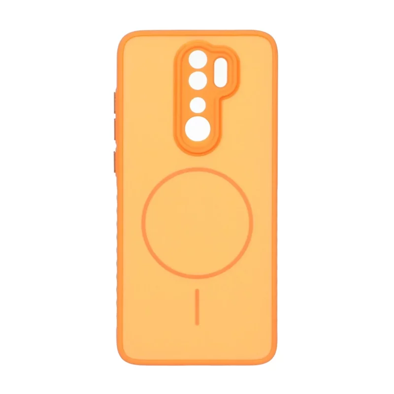 قاب Soft طرح مگ سیف محافظ لنزدار Xiaomi Redmi Note 8 Pro - نارنجی - تصویر 2