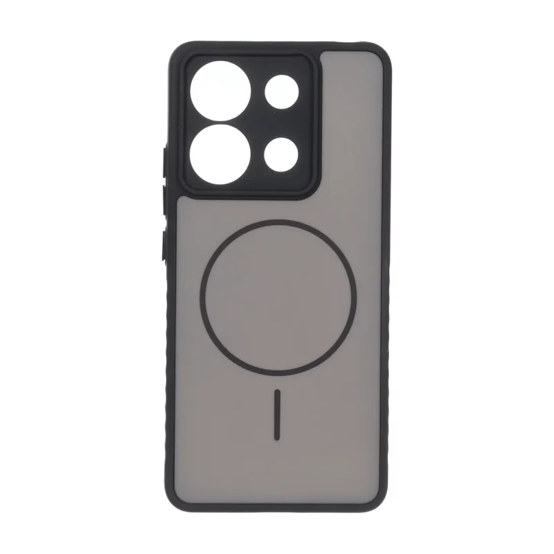 قاب Soft طرح مگ سیف محافظ لنزدار Xiaomi Redmi Note 13 4G - خاکستری - تصویر 2