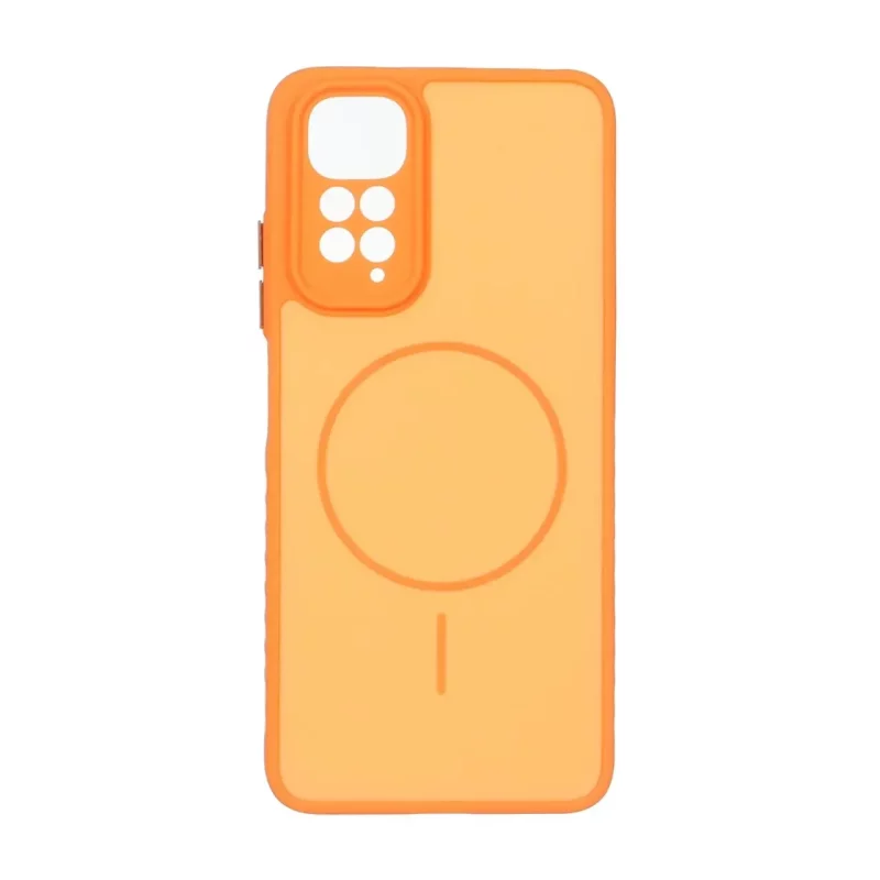 قاب Soft طرح مگ سیف محافظ لنزدار Xiaomi Redmi Note 11 4G / Redmi Note 11S - نارنجی - تصویر 2