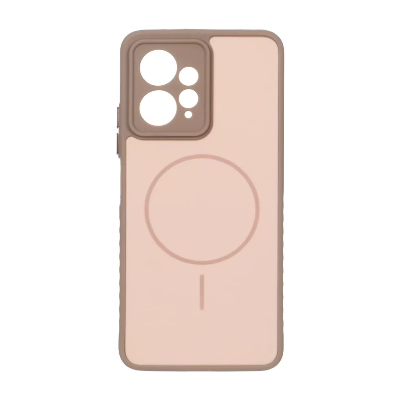 قاب Soft طرح مگ سیف محافظ لنزدار Xiaomi Redmi Note 12 4G - نسکافه ای - تصویر 2