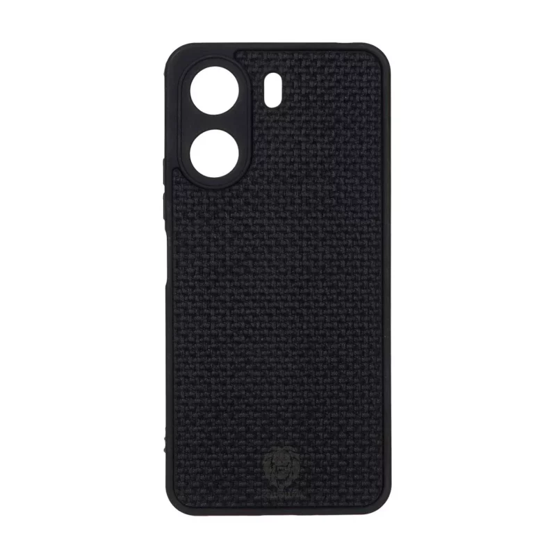 قاب طرح چرم حصیری Golden lion مدل Xiaomi Redmi 13C / Poco C65 - مشکی - تصویر 2