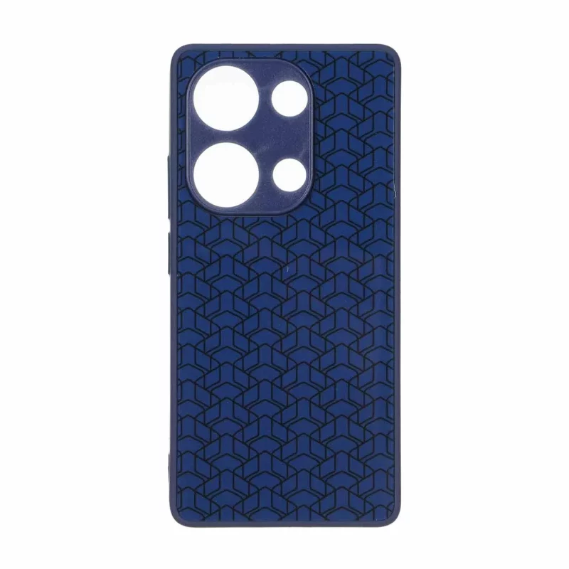 قاب روبیک پشت براق محافظ لنزدار Xiaomi Redmi Note 14S / Note 13 Pro 4G / Poco M6 Pro 4G - سرمه ای - تصویر 2