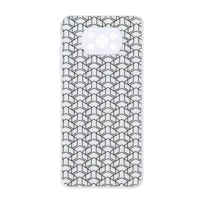 قاب روبیک پشت براق محافظ لنزدار Xiaomi Poco X3 / Poco X3 Pro / Poco X3 NFC - سفید - تصویر 2