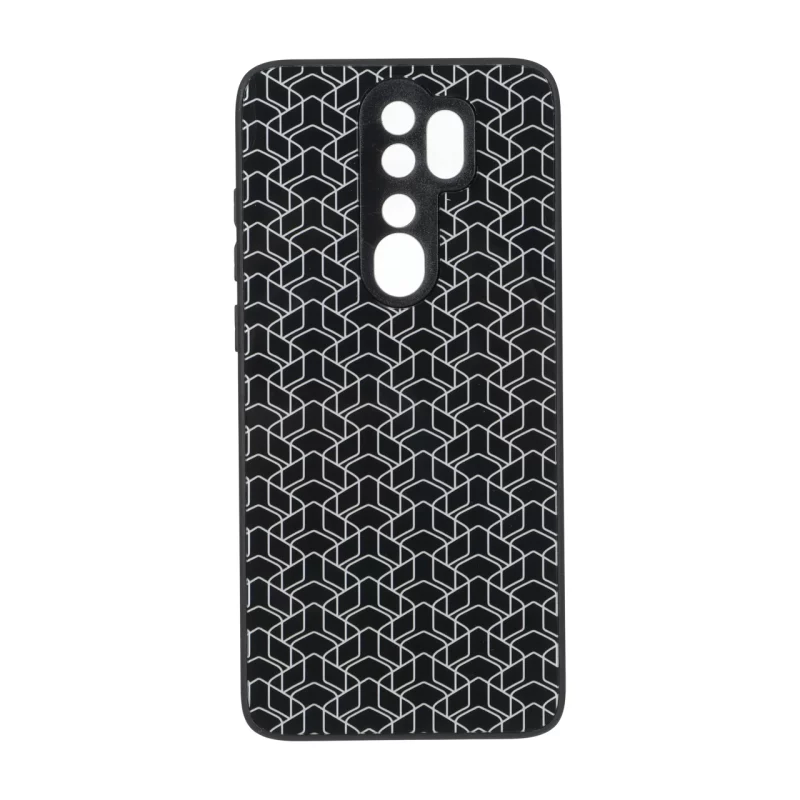 قاب روبیک پشت براق محافظ لنزدار Xiaomi Redmi Note 8 Pro - مشکی - تصویر 2