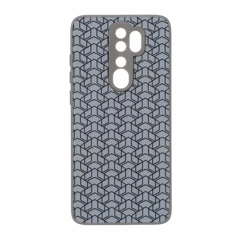 قاب روبیک پشت براق محافظ لنزدار Xiaomi Redmi Note 8 Pro - خاکستری - تصویر 2