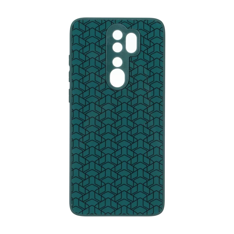 قاب روبیک پشت براق محافظ لنزدار Xiaomi Redmi Note 8 Pro - سبز - تصویر 2
