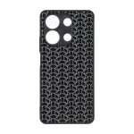قاب روبیک پشت براق محافظ لنزدار Xiaomi Redmi Note 13 4G - مشکی