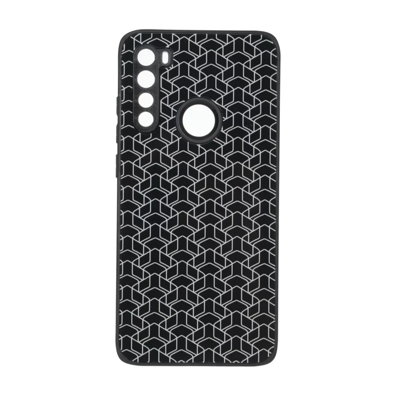 قاب روبیک پشت براق محافظ لنزدار Xiaomi Redmi Note 8 - مشکی - تصویر 2
