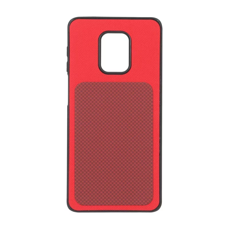 قاب سوزنی مستطیل شطرنجی Xiaomi Redmi Note 9S / Redmi Note 9 Pro / Redmi Note 9 Pro Max - قرمز - تصویر 2