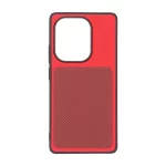 قاب سوزنی مستطیل شطرنجی Xiaomi Redmi Note 14S / Note 13 Pro 4G / Poco M6 Pro 4G - قرمز