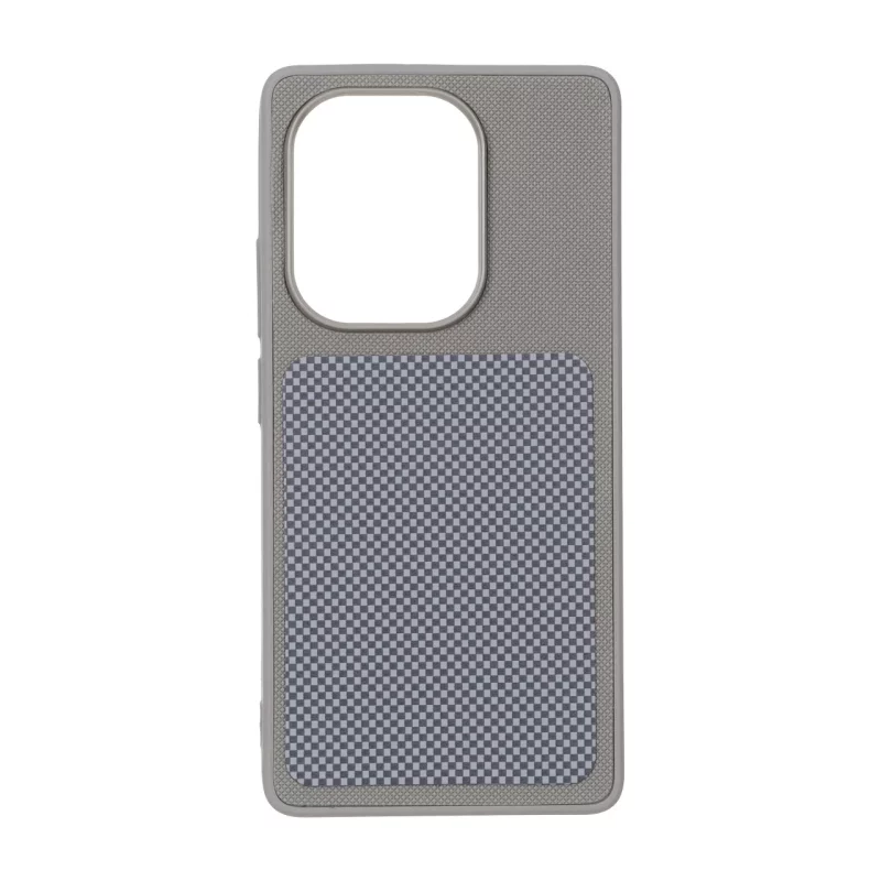 قاب سوزنی مستطیل شطرنجی Xiaomi Redmi Note 14S / Note 13 Pro 4G / Poco M6 Pro 4G - خاکستری - تصویر 2