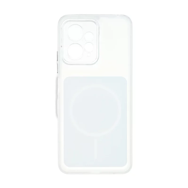 قاب مستطیلی مات طرح مگ سیف لنز شفاف Xiaomi Redmi Note 12 4G - سفید - تصویر 2
