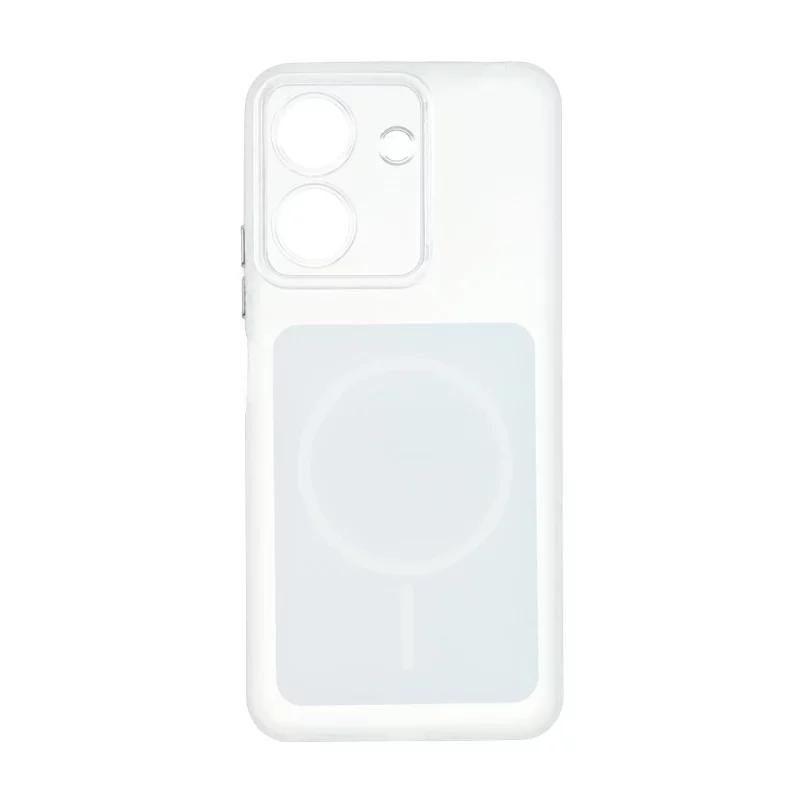 قاب مستطیلی مات طرح مگ سیف لنز شفاف Xiaomi Redmi 13C / Poco C65 - سفید - تصویر 2