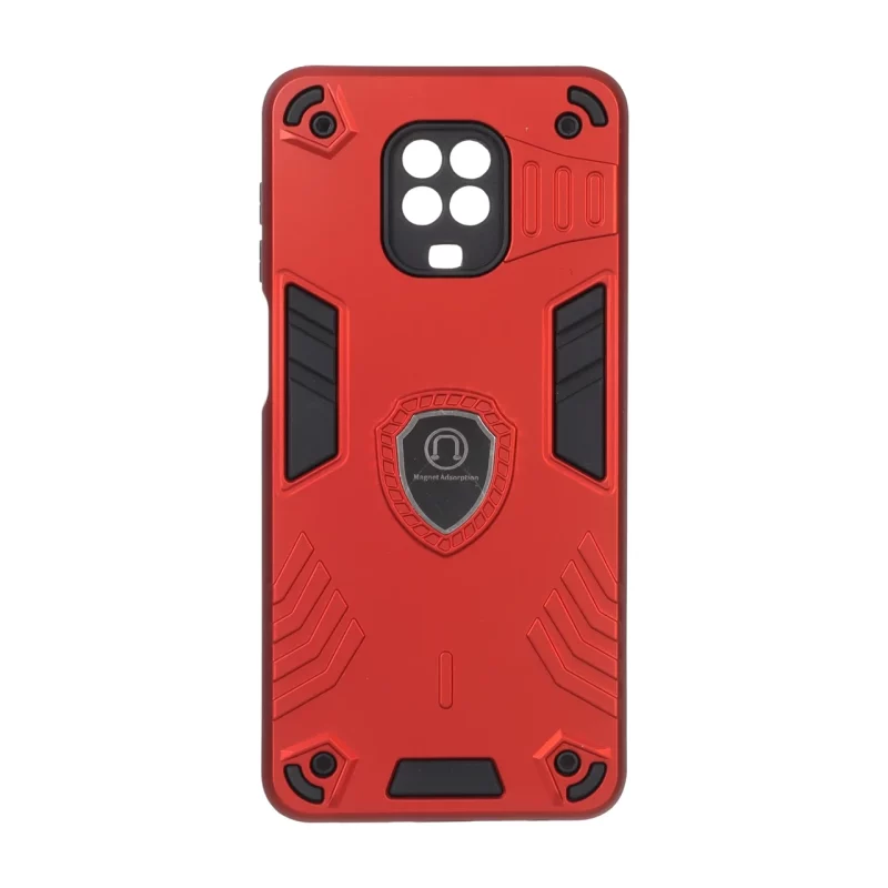 قاب بتمن مگنتی محافظ لنزدار Xiaomi Redmi Note 9S / Redmi Note 9 Pro / Redmi Note 9 Pro Max - قرمز - تصویر 2