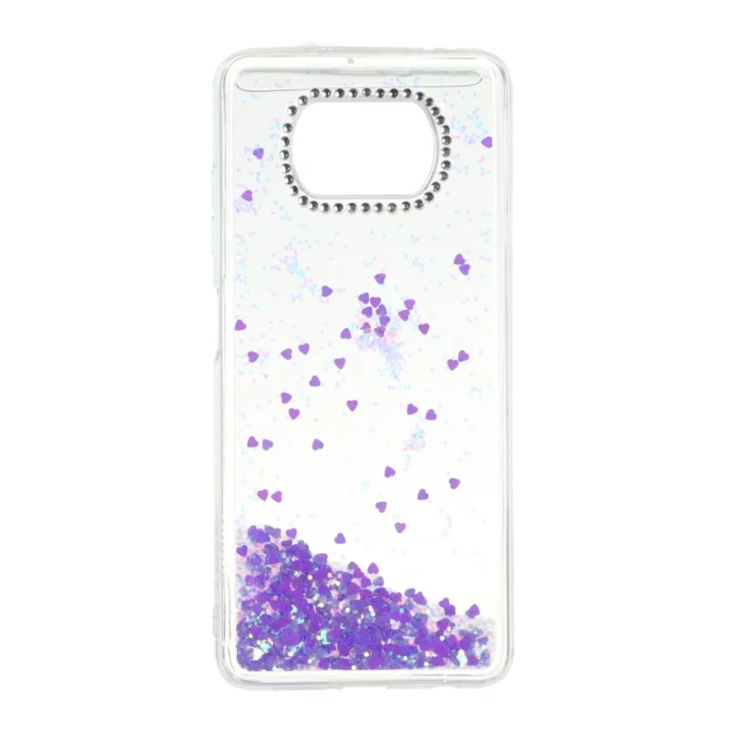 قاب آکواریومی اکلیلی دور ژله ای نگین دار Xiaomi Poco X3 / Poco X3 Pro / Poco X3 NFC - طرح 128 - تصویر 2
